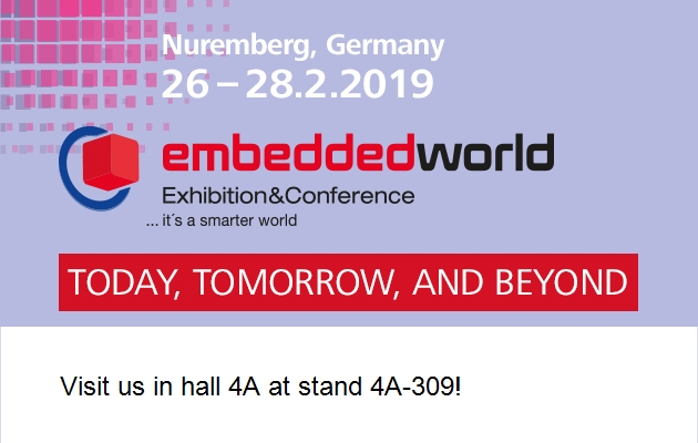 Join us at embedded world 2019